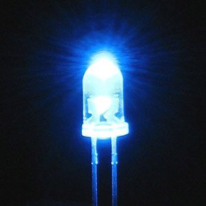 High-brightness LED with cord (Blue 5mm) (Science / Craft)