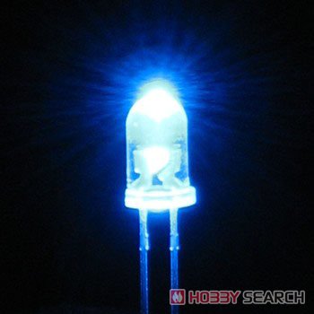 High-brightness LED with cord (Blue 5mm) (Science / Craft) Item picture1