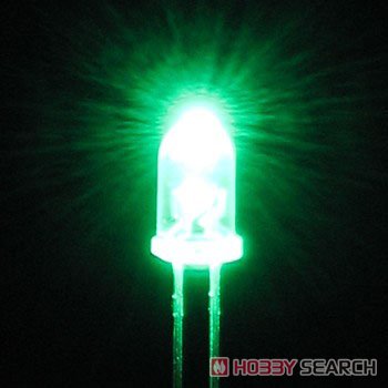 コード付超高輝度LED（緑色・5mm） (科学・工作) 商品画像1