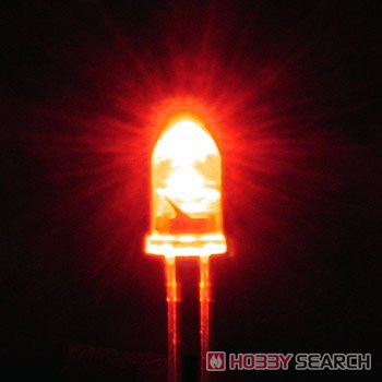 コード付高輝度LED（赤色・5mm) (科学・工作) 商品画像1
