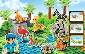 Qixels Design Theme Set Animal World Craft (Block Toy)