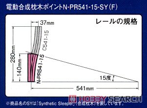 Fine Track 電動合成枕木ポイント N-PR541-15-SY (F) (鉄道模型) 解説2