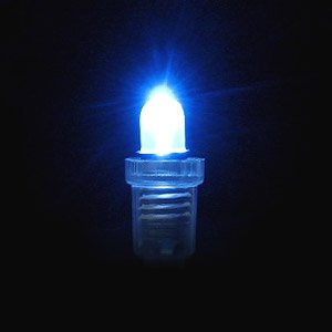 超高輝度電球形LED（青色・8mm・12V用） 2コ入 (科学・工作)