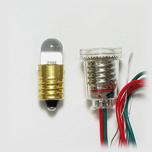 超高輝度電球型LED（白色・8mm・1.5V用） (科学・工作)