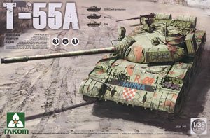 Russian Medium Tank T-55A 3 in 1 (Plastic model)