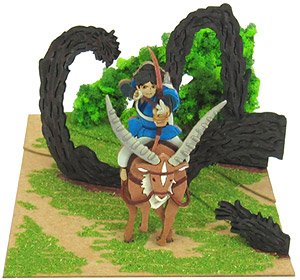 [Miniatuart] Studio Ghibli Mini: `Princess Mononoke` Ashitaka & Tatarigami (Unassembled Kit) (Railway Related Items)