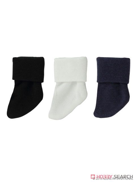 Kinoko Planet [Threefold Socks Set] (White/Black/Navy) (Fashion Doll) Item picture1