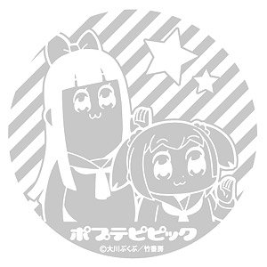 レーザー缶バッジ 「ポプテピピック」 03/ポプ子＆ピピ美 (キャラクターグッズ)