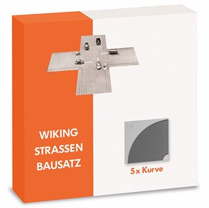 (HO) 道路キット カーブ (5個入) (Wiking Strassen Bausatz 5x Kurve) (鉄道模型)