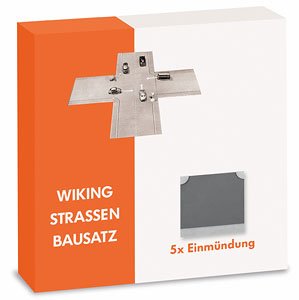 (HO) 道路キット 交差点 (5個入) (Wiking Strassen Bausatz 5x Einmundung) (鉄道模型)