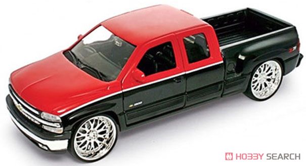 1999 Chevrolet Silverado Extended Cab Sport Side Box Lowrider (Red) (Diecast Car) Item picture1