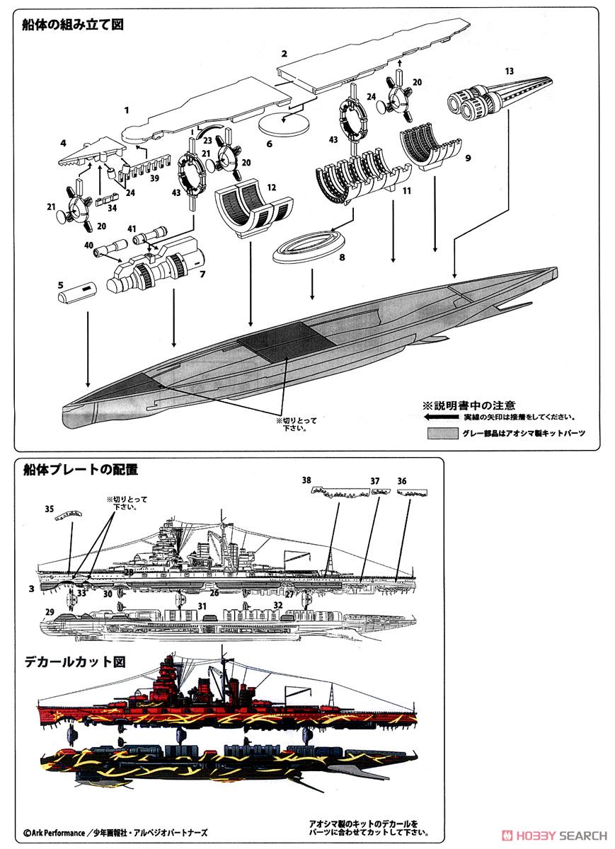 レジンキャスト製組立キット 戦艦ヒエイ ミラーリングシステムVer. 改造キット (プラモデル) 設計図2