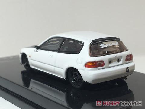 Honda Civic EG6 Gr.A Racing White/Black Bonnet (Diecast Car) Item picture3