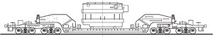 16番(HO) 国鉄 シキ1000 積載用 トランス (組み立てキット) (鉄道模型)