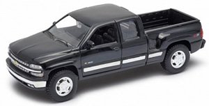Chevrolet Silverado 1999 Extended Cab Sportside Box (Black) (Diecast Car)