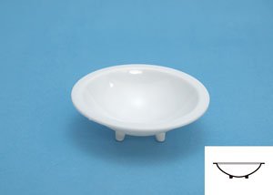 白い塗料皿 (6枚入) (1) 深丸底 (工具)