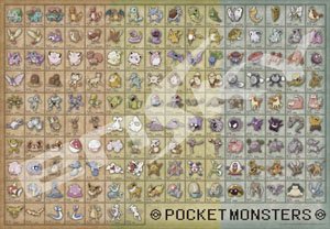 Pokemon Pokedex No.001-No.151 (Jigsaw Puzzles)