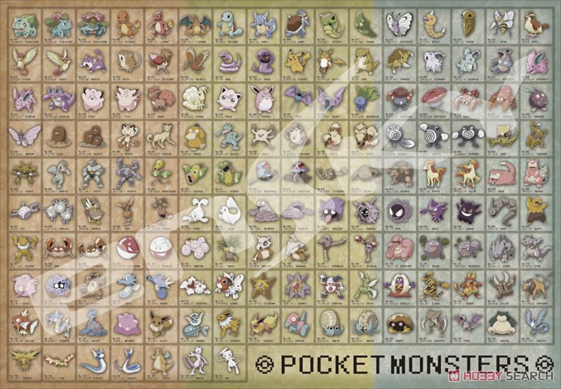 Pokemon Pokedex No.001-No.151 (Jigsaw Puzzles) Item picture1