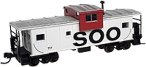 Cupola Caboose SOO #70 (White/Red/Black) (Model Train)