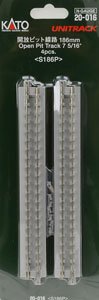 Unitrack Open Pit Track 7 5/16`` (186mm) < S186P > (4 Pieces) (Model Train)
