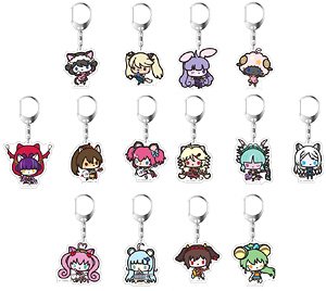 Show by Rock!! Acrylic Key Ring Simple Design Girls Ver (Set of 14) (Anime Toy)