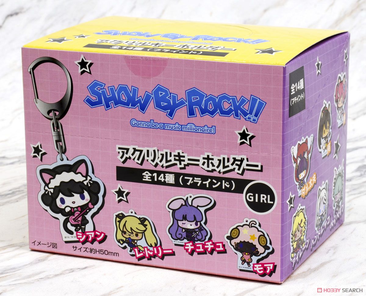 Show by Rock!! Acrylic Key Ring Simple Design Girls Ver (Set of 14) (Anime Toy) Package1