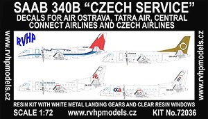 SAAB 3440B [Czech Airlines]  (4 Type Decal) (Plastic model)