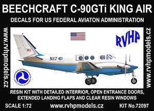 Beech Craft C-90AGTi King Air  [Federal Aviation Administration]  (1 Type Decal) (Plastic model)