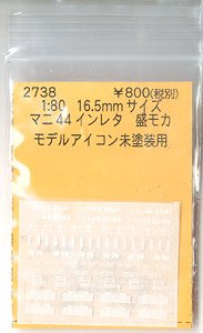 16番(HO) マニ44用インレタ 盛モカ (モデルアイコン未塗装キット用) (鉄道模型)