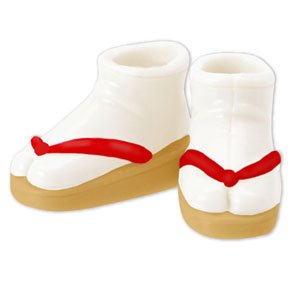 Soft Vinyl Sandals (Beige x Red) (Fashion Doll)