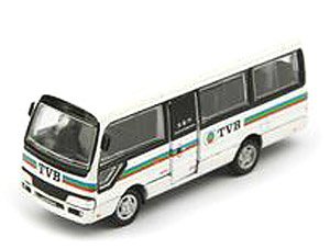 No.81 Toyota Coaster TVB 24 Seater Bus (Side Door Openable and Closable) (Diecast Car)