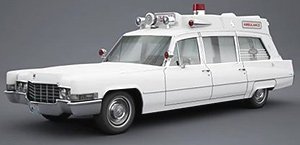 キャデラック スーペリアー 51+救急車 1970 ホワイト (ミニカー)