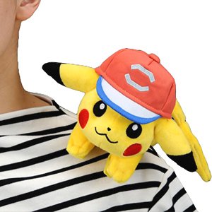 Pokemon Plush Shoulder Ride Pikachu Satoshi`s Cap Sun & Moon Ver. (Character Toy)