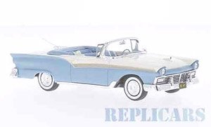 Ford Fairlane Convertible 1957 Light Blue/White (Diecast Car)