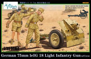 WWII German 7.5cm leIG18 Light Infantry Gun w/Crew (Plastic model)