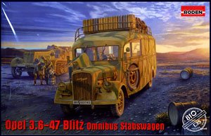 独・オペルブリッツ 軍用バス W39 移動指令車 (プラモデル)