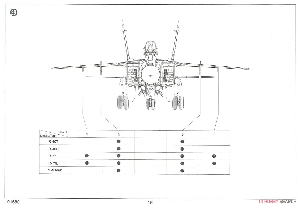 MiG-31B/BM フォックスハウンド (プラモデル) 設計図14 モーダル