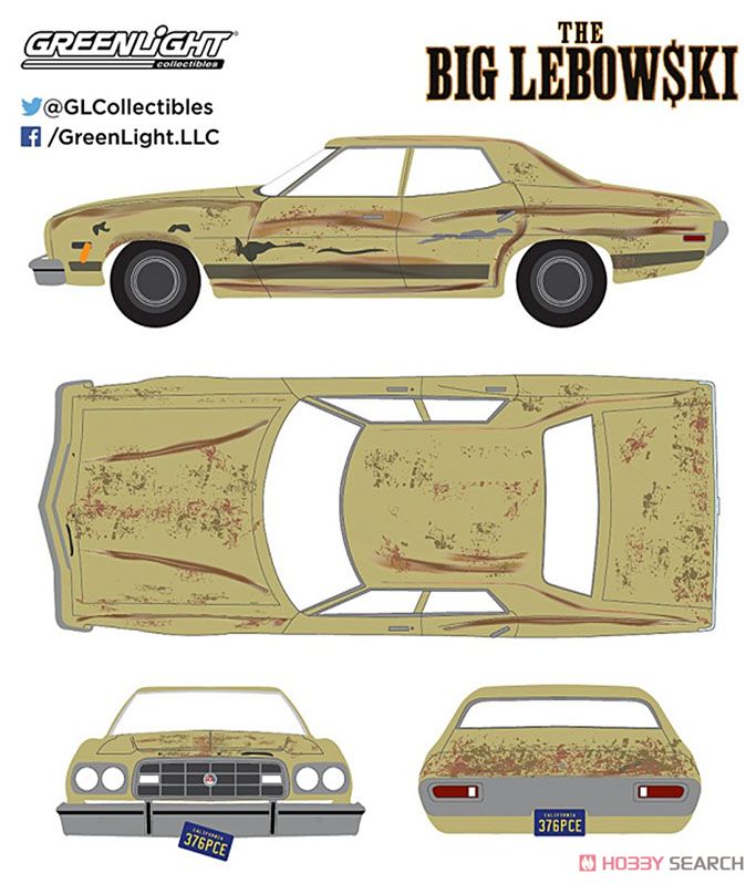 The Big Lebowski (1998) - The Dude`s 1973 Ford Gran Torino (ミニカー) その他の画像1