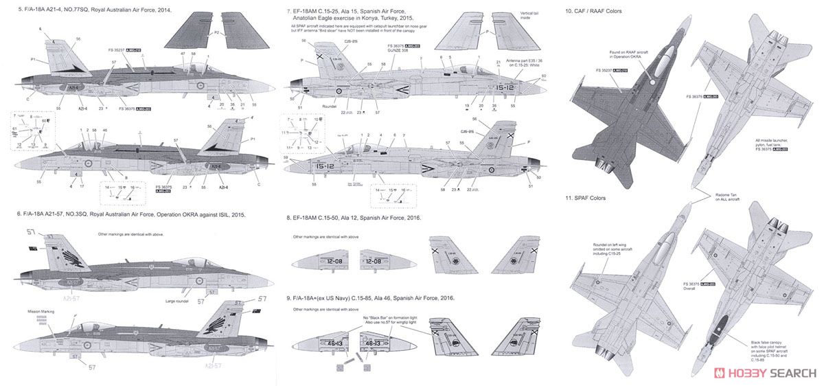 F/A-18A＋/B/CF-188 ホーネット オーストラリア空軍/スペイン空軍/カナダ空軍 (プラモデル) 塗装5