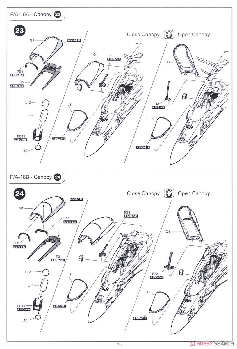 F/A-18A＋/B/CF-188 ホーネット オーストラリア空軍/スペイン空軍/カナダ空軍 (プラモデル) 設計図11