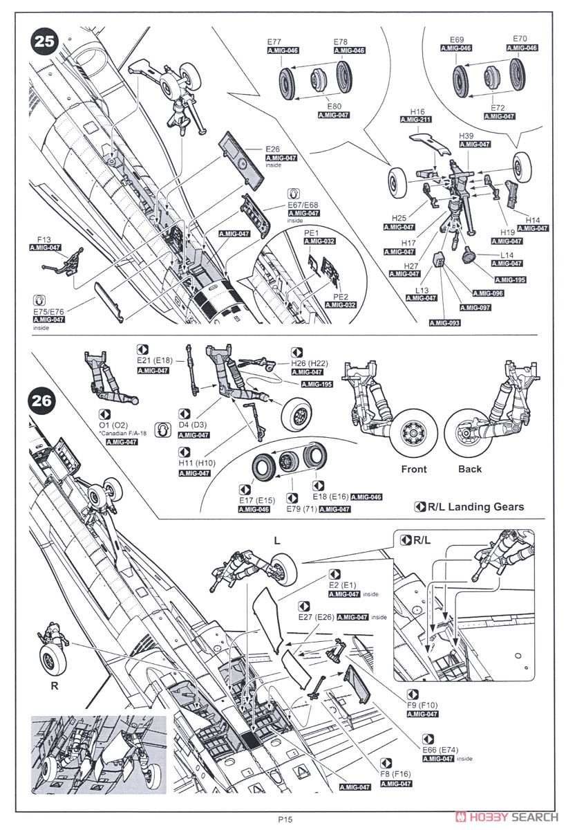 F/A-18A＋/B/CF-188 ホーネット オーストラリア空軍/スペイン空軍/カナダ空軍 (プラモデル) 設計図12