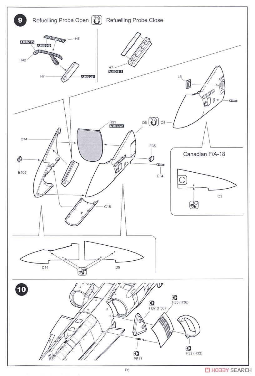 F/A-18A＋/B/CF-188 ホーネット オーストラリア空軍/スペイン空軍/カナダ空軍 (プラモデル) 設計図4
