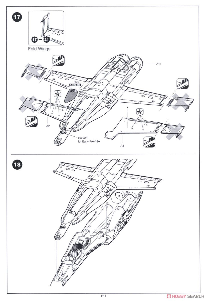 F/A-18A＋/B/CF-188 ホーネット オーストラリア空軍/スペイン空軍/カナダ空軍 (プラモデル) 設計図8