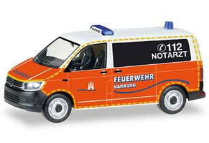 (HO) VW T6 バス ハンブルク消防隊 (鉄道模型)