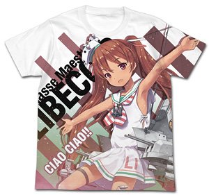 Kantai Collection Libeccio Full Graphic T-shirt White XL (Anime Toy)