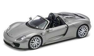 Porsche 918 Spider (Convertible) Silver (Diecast Car)