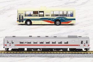 The Railway Collection Rumoi Main Line (Rumoi to Mashike) Last train 4936D / The Bus Collection Coastal Bus Rumoi Betsukari (Mashike) Line Set (Model Train)
