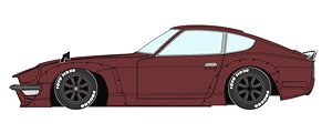 PANDEM 240Z グランプリマルーン / RS ワタナベ Rタイプ ホイール (ガンメタリック) (ミニカー)
