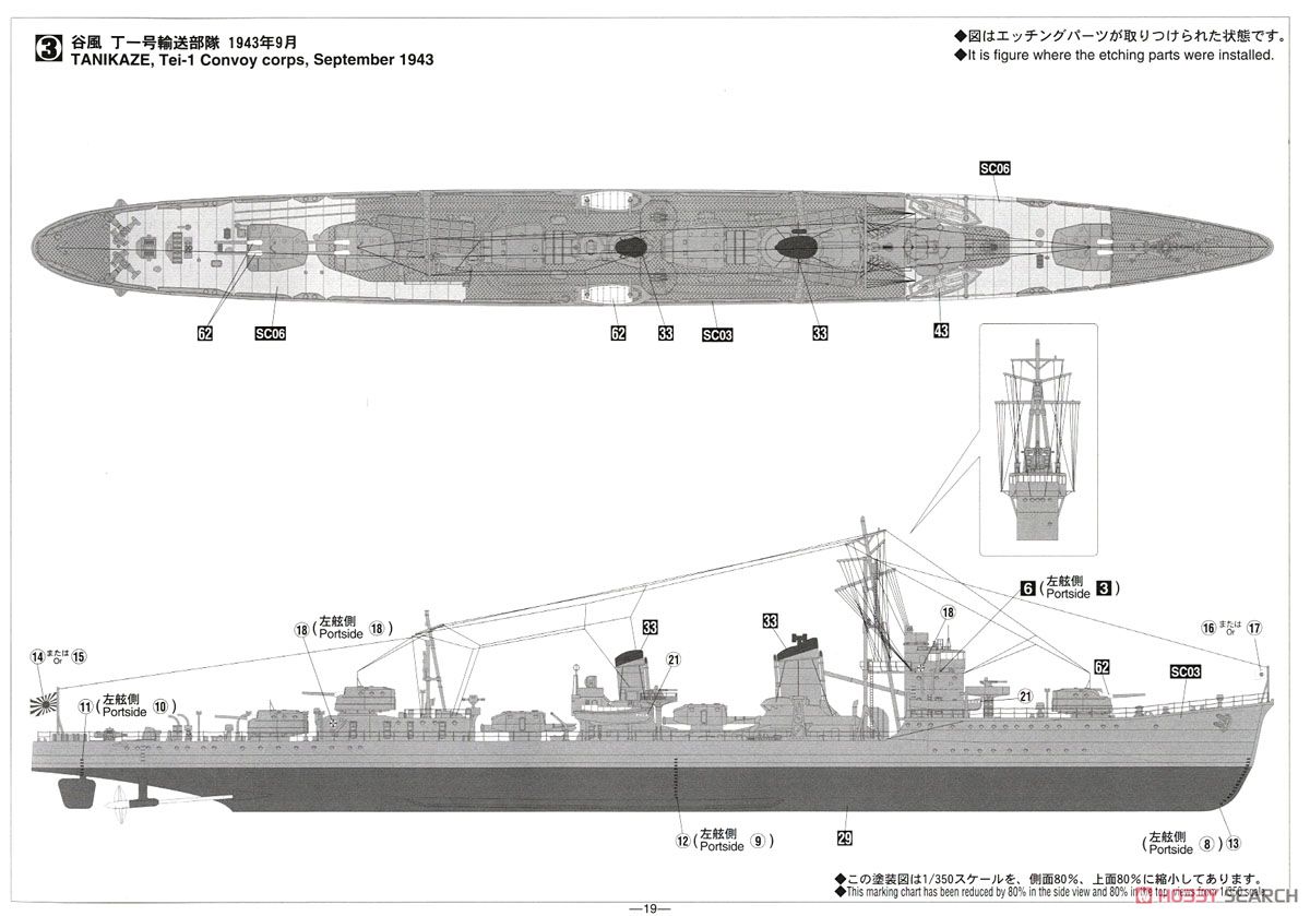 IJN Koh Destroyer Nowaki `Super Detail` (Plastic model) 塗装4