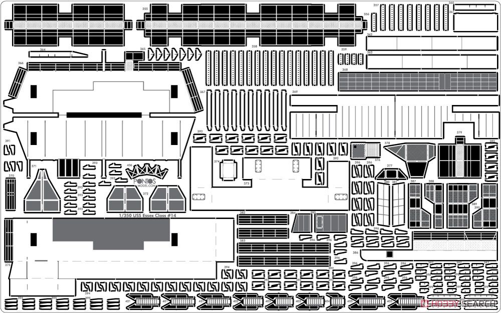 USS タイコンデロガ CV-14 1944 ディテールアップセット (トランペッター用) (プラモデル) 商品画像8